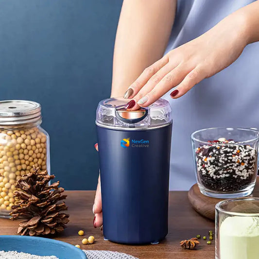 Portable Mini Mixer & Grinder - Powerful Electric Coffee Bean, Spice & Dry Fruit Grinder for Home, Travel & Office