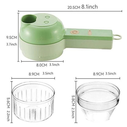 4 in 1 Portable Electric Vegetable Cutter Set