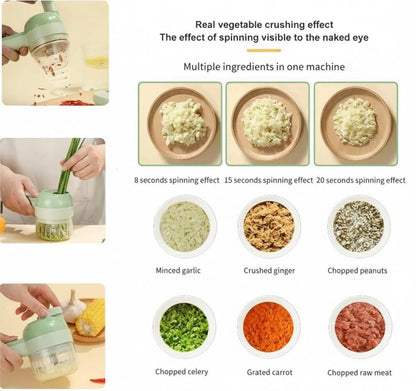 4 in 1 Portable Electric Vegetable Cutter Set