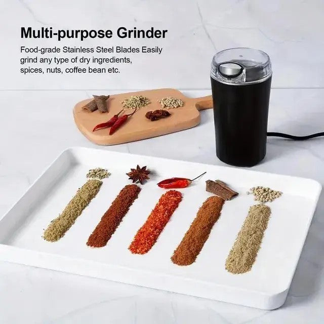 Portable Mini Mixer & Grinder - Powerful Electric Coffee Bean, Spice & Dry Fruit Grinder for Home, Travel & Office